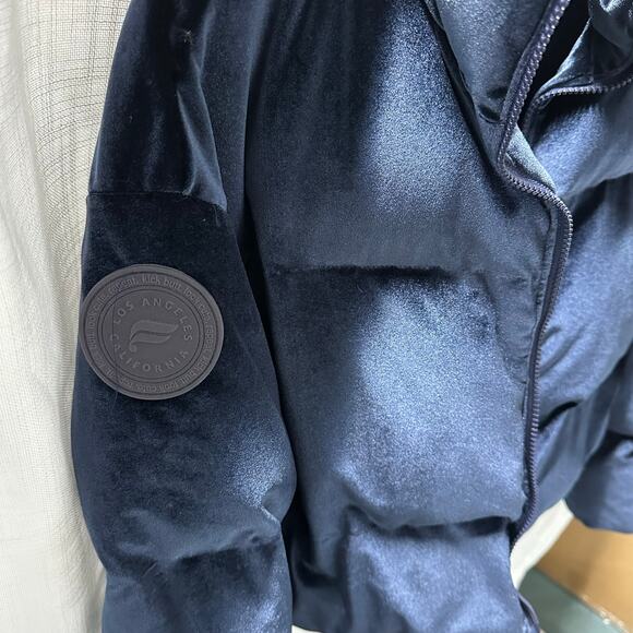 Fabletics Wander Velour Cropped Puffer Jacket- Women's Size Small - Picture 5 of 6